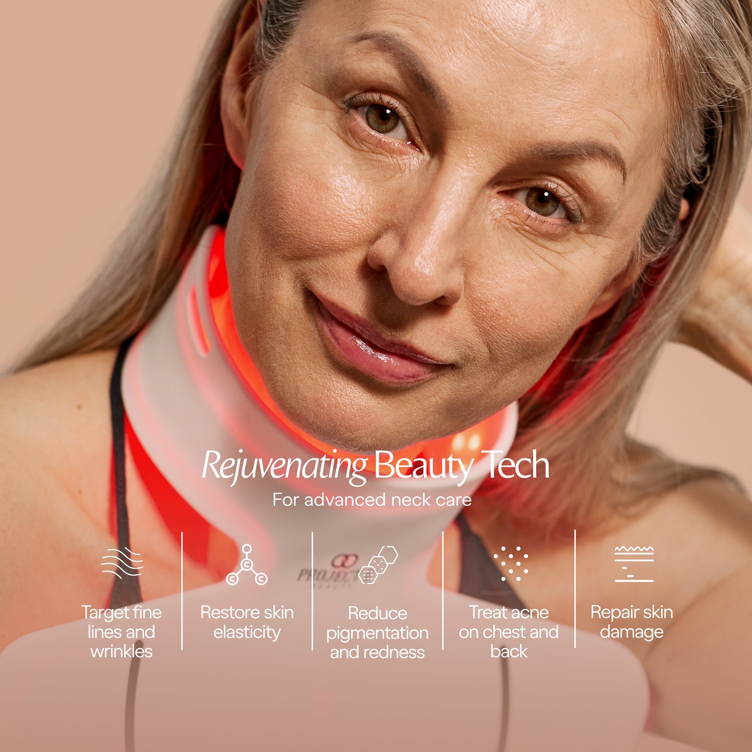 LumaLux Neck & Dec | Pro LED Red Light Therapy Mask