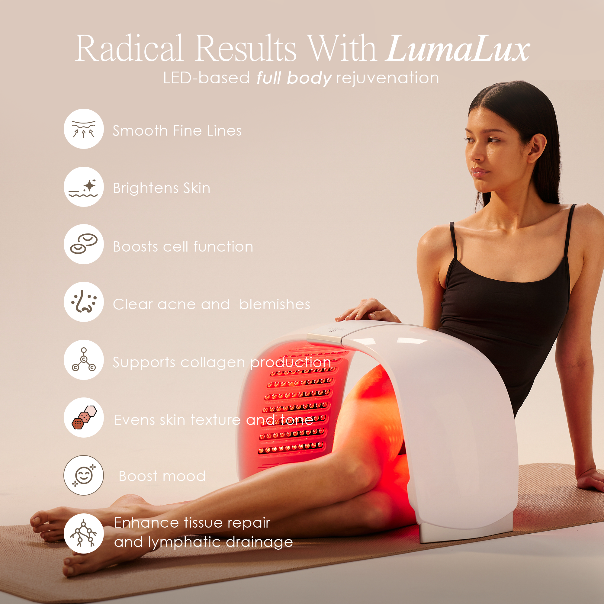 LumaLux Dome | Face & Body LED Red Light Therapy Device - Project E Beauty
