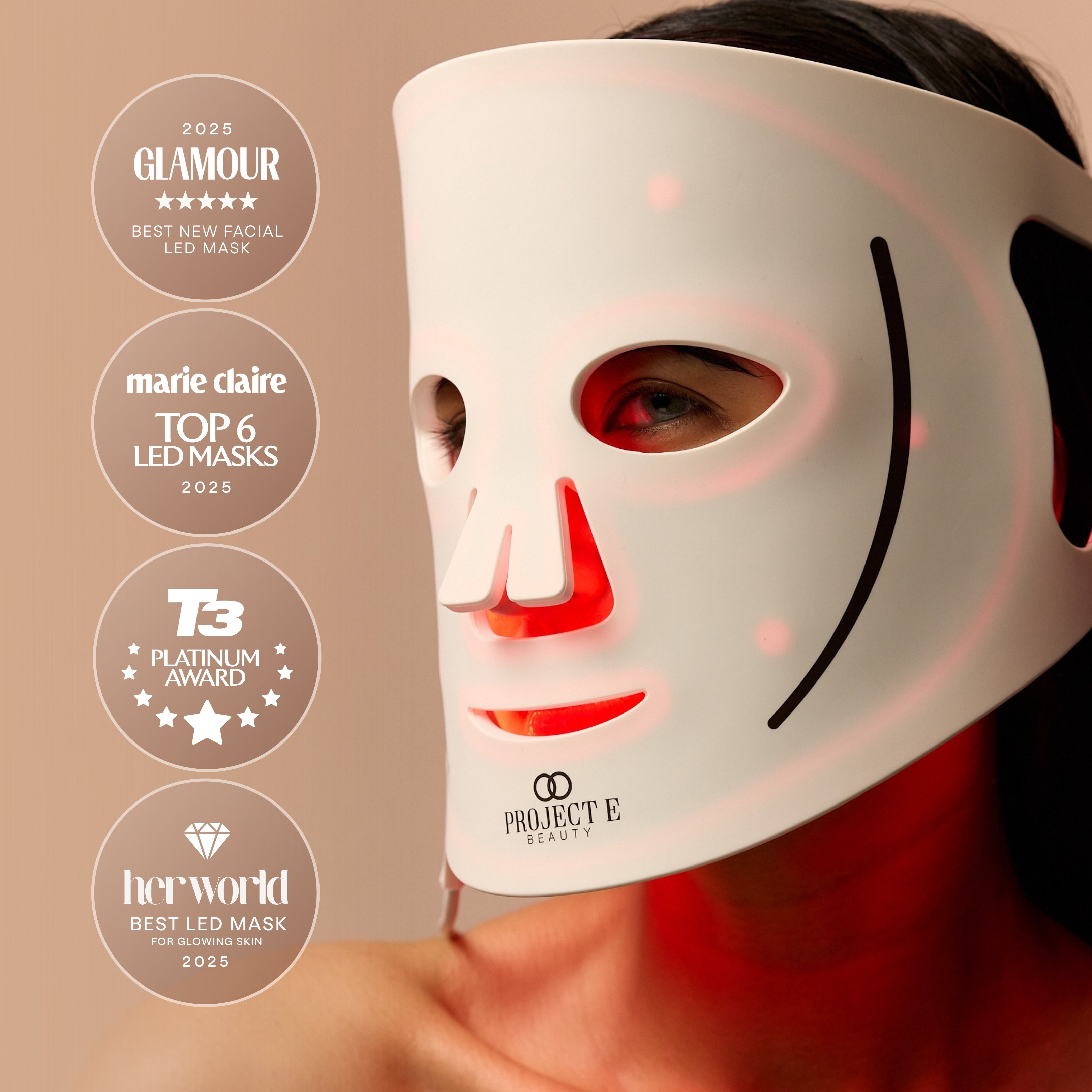 LumaLux Face+ | Pro LED Red Light Therapy Face & Neck Mask - Project E Beauty