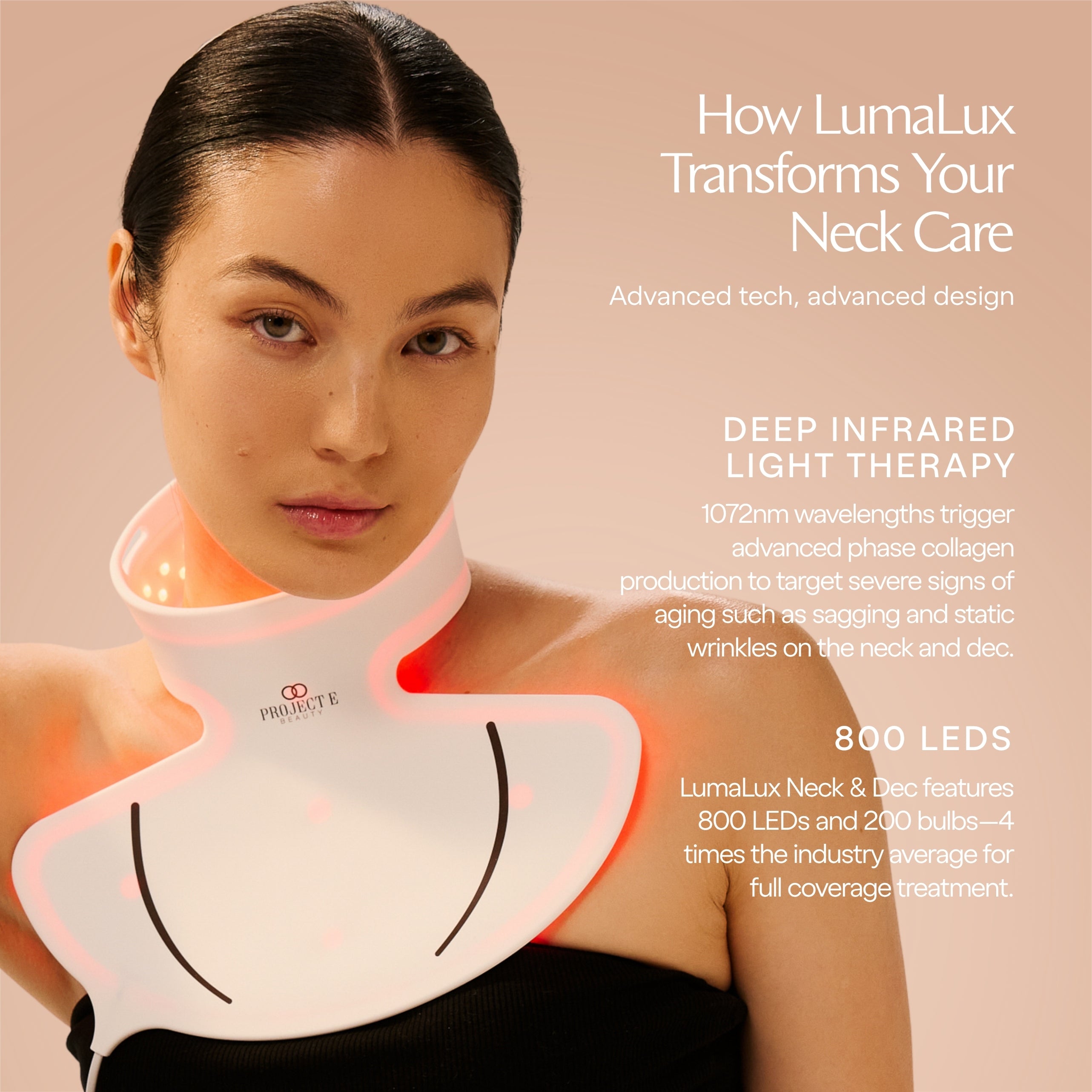 LumaLux Neck & Dec | Pro LED Red Light Therapy Mask
