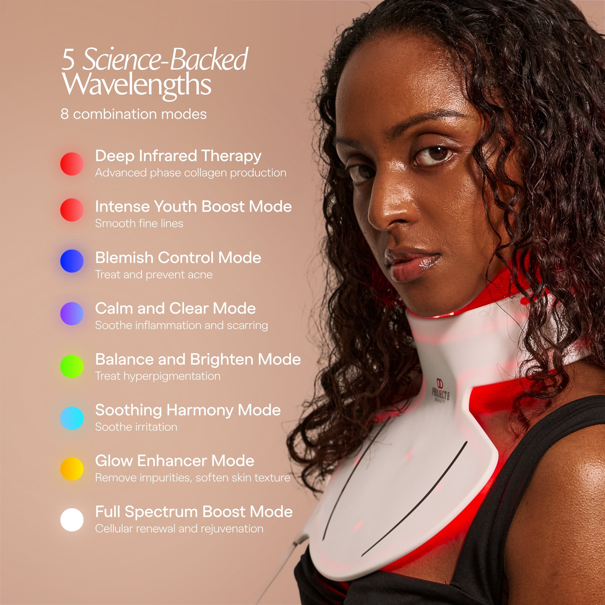 LumaLux Neck & Dec | Pro LED Red Light Therapy Mask